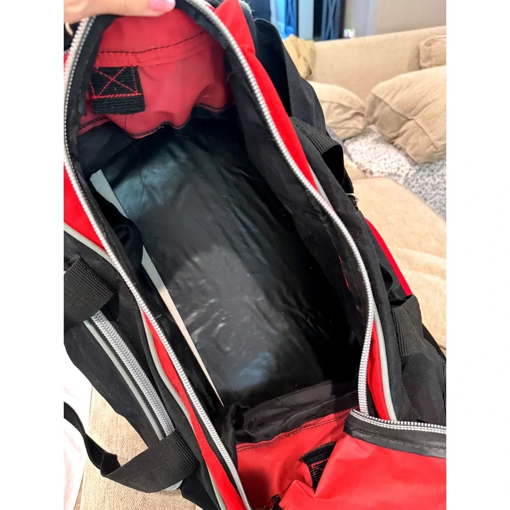 Houston Rockets NBA Duffel Bag Red Black Gym Travel Shoulder Strap Basketball